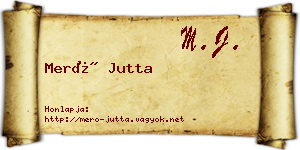 Merő Jutta névjegykártya